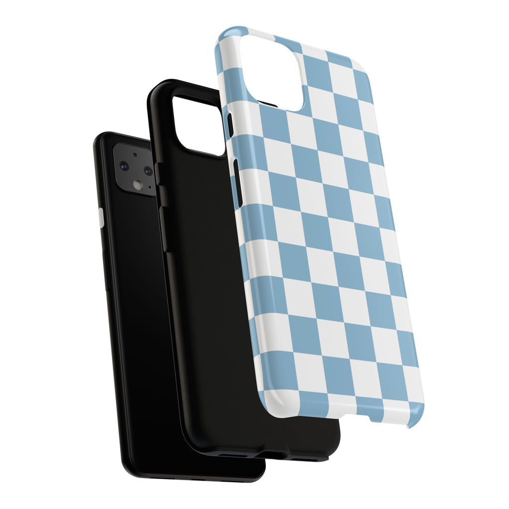 Blue Checkerboard Tough Phone Case