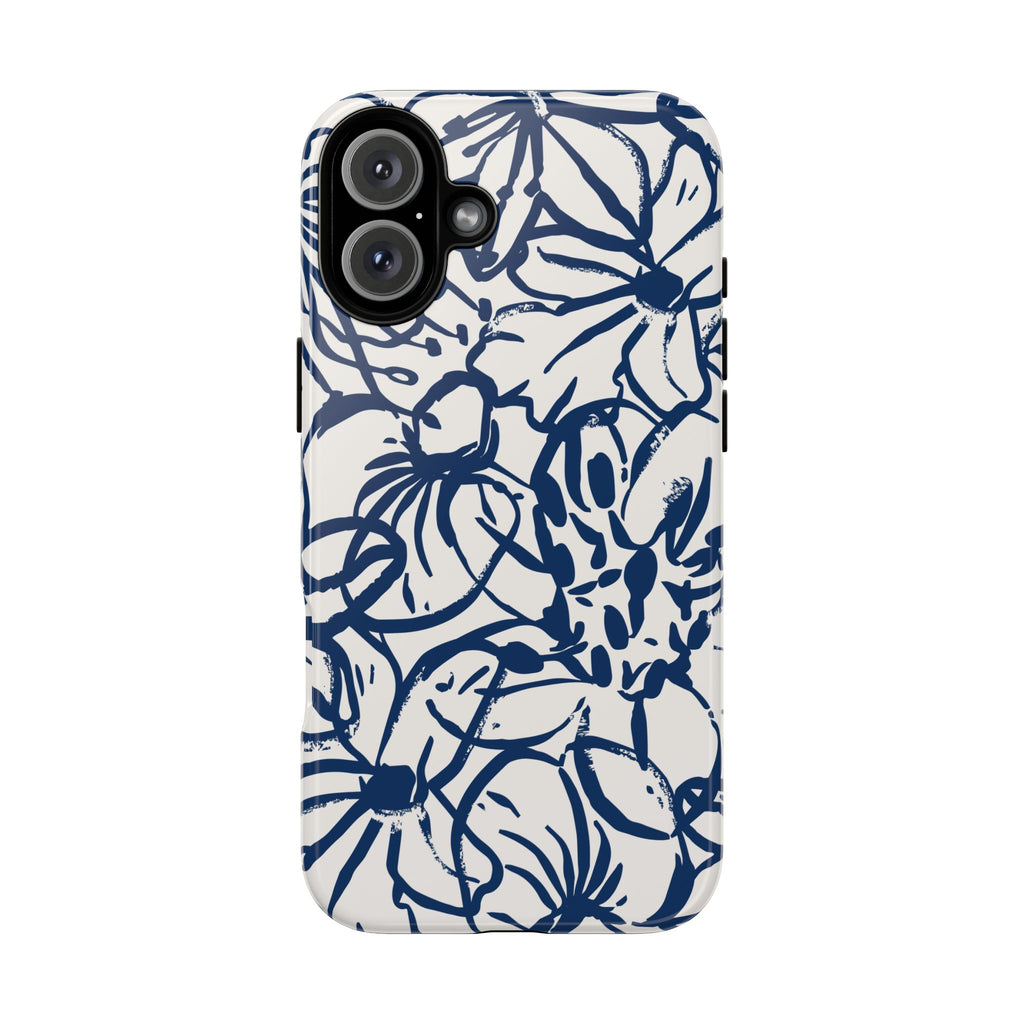 Navy Floral Phone Case