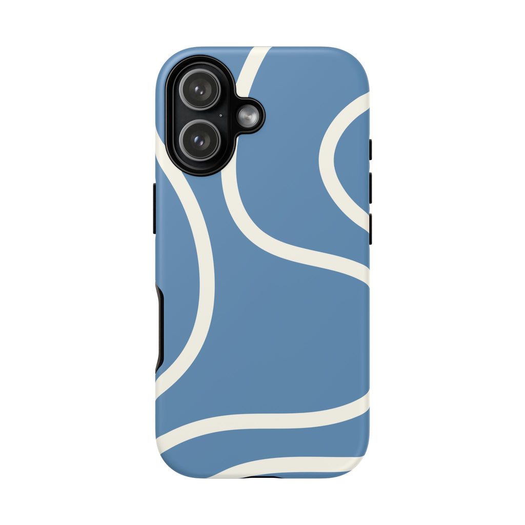 Blue Wavy Abstract Phone Case