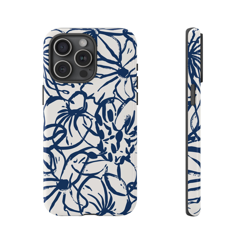 Navy Floral Phone Case