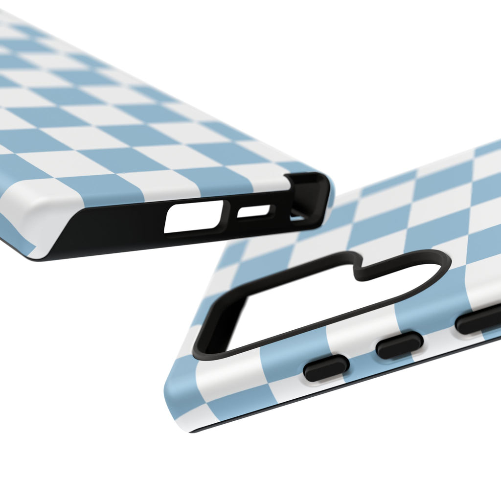 Blue Checkerboard Tough Phone Case