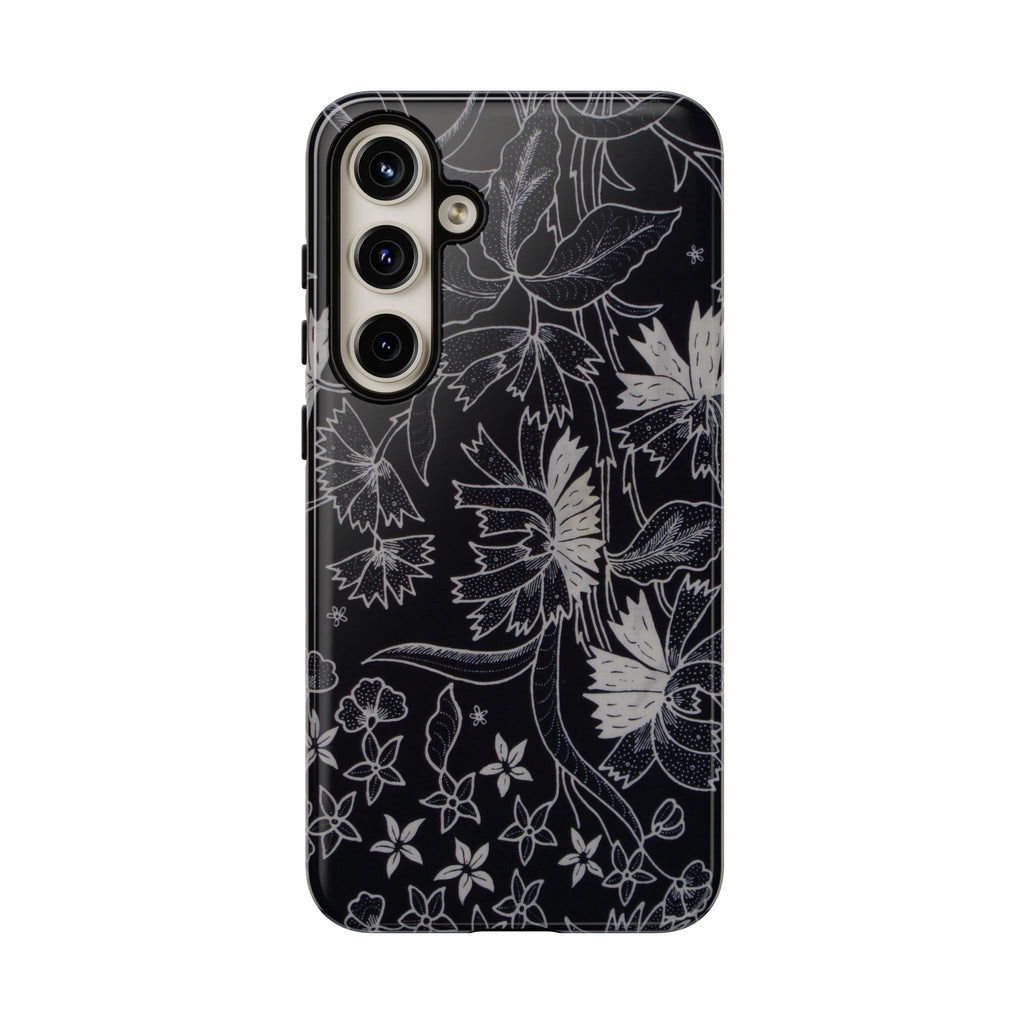 Floral Black Botanical Phone Cover