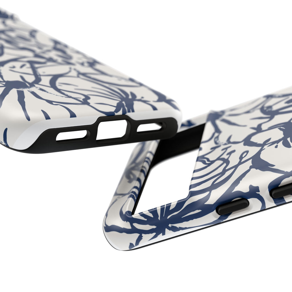 Navy Floral Phone Case