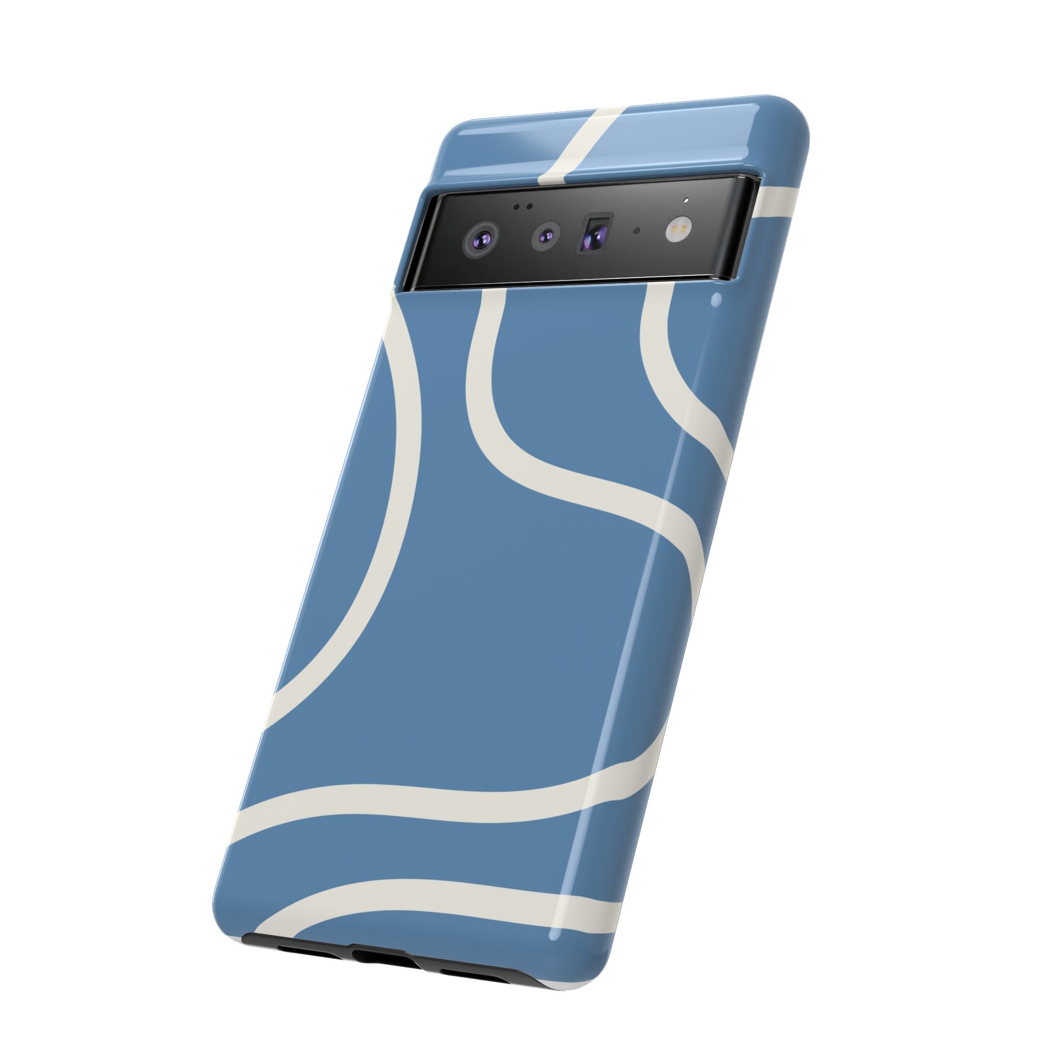 Blue Wavy Abstract Phone Case