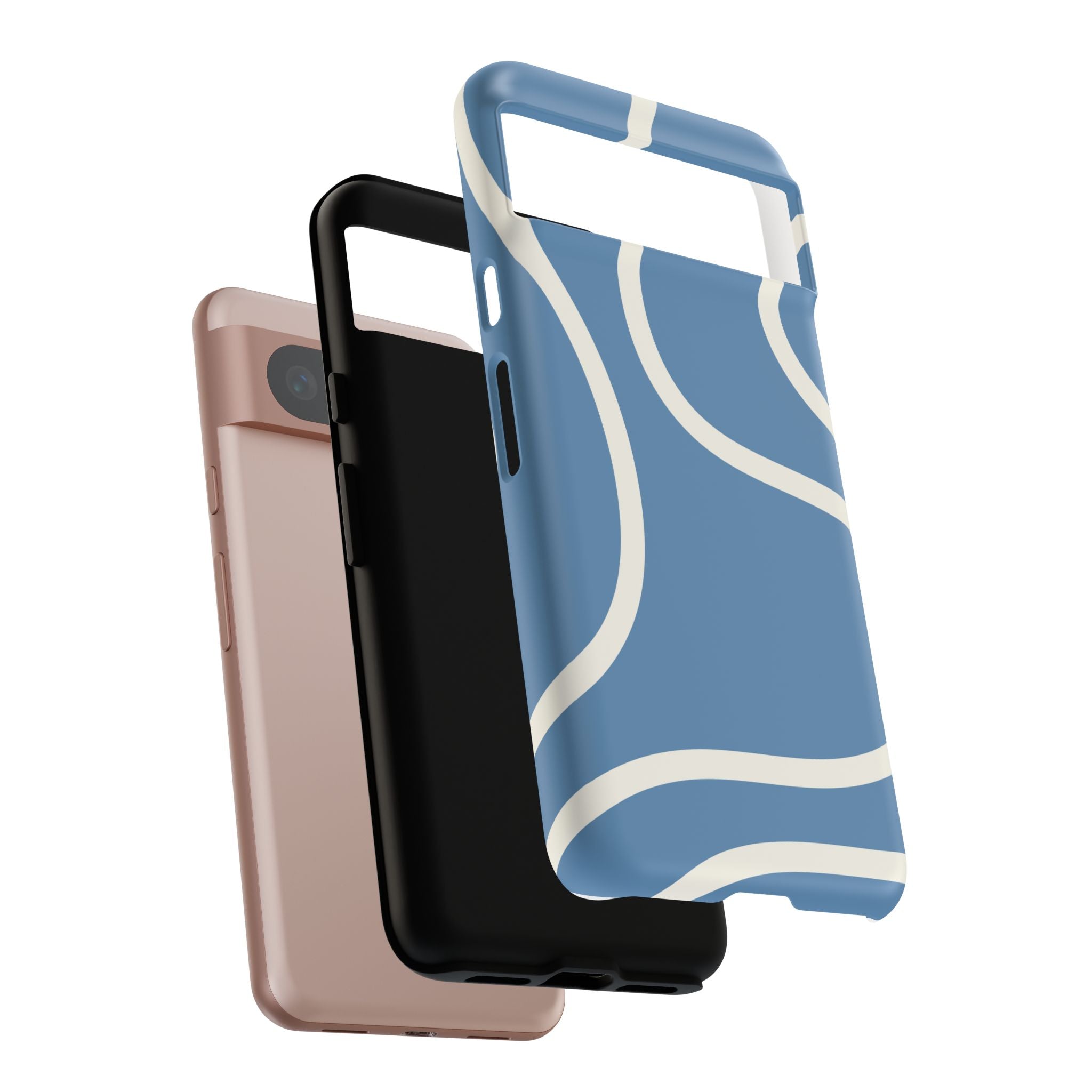 Blue Wavy Abstract Phone Case