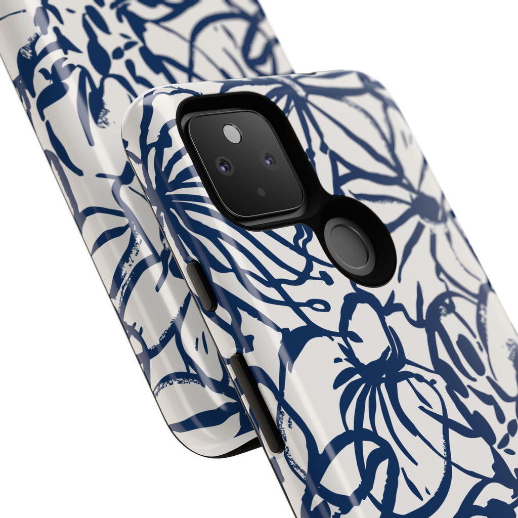 Navy Floral Phone Case