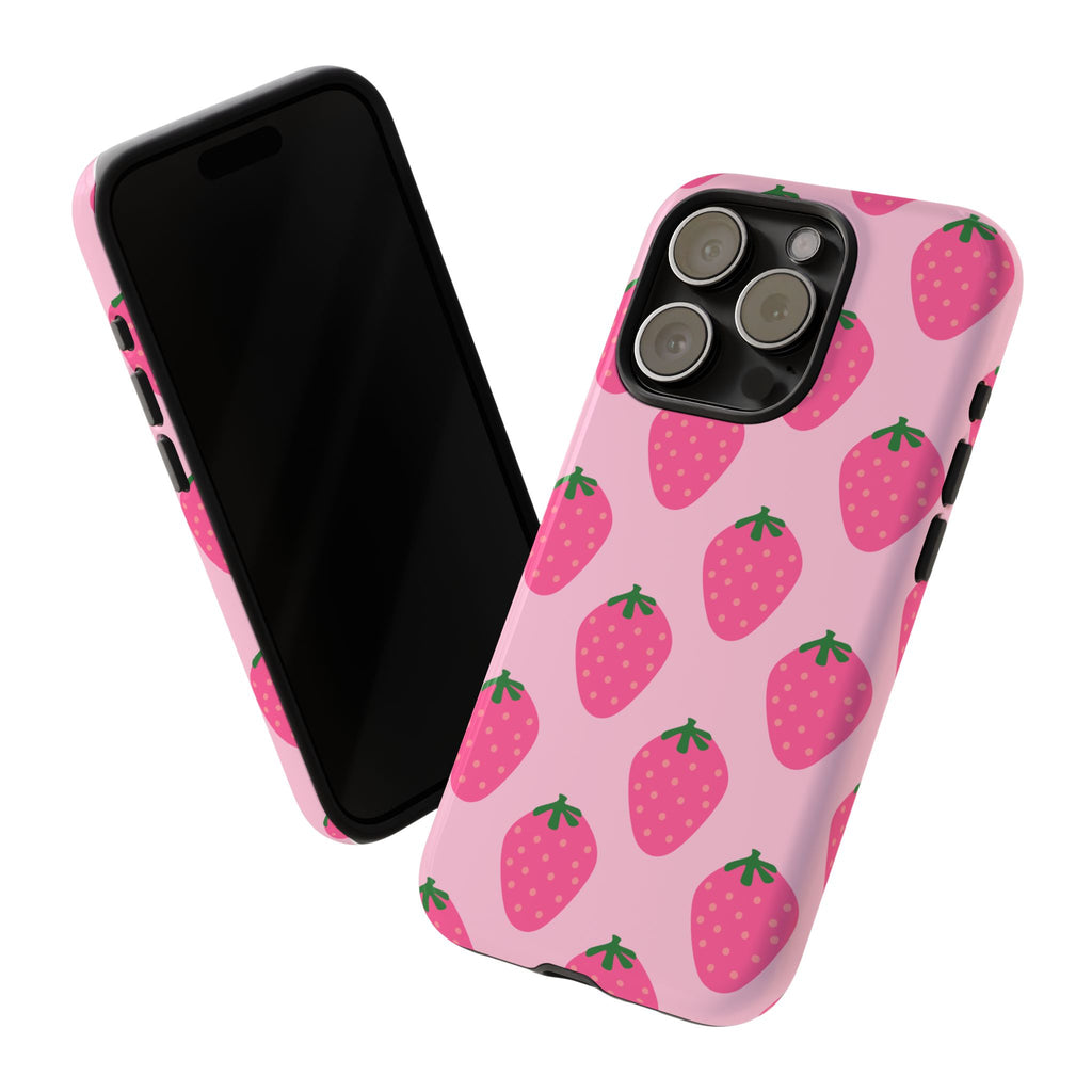 Pink Strawberry Phone Case