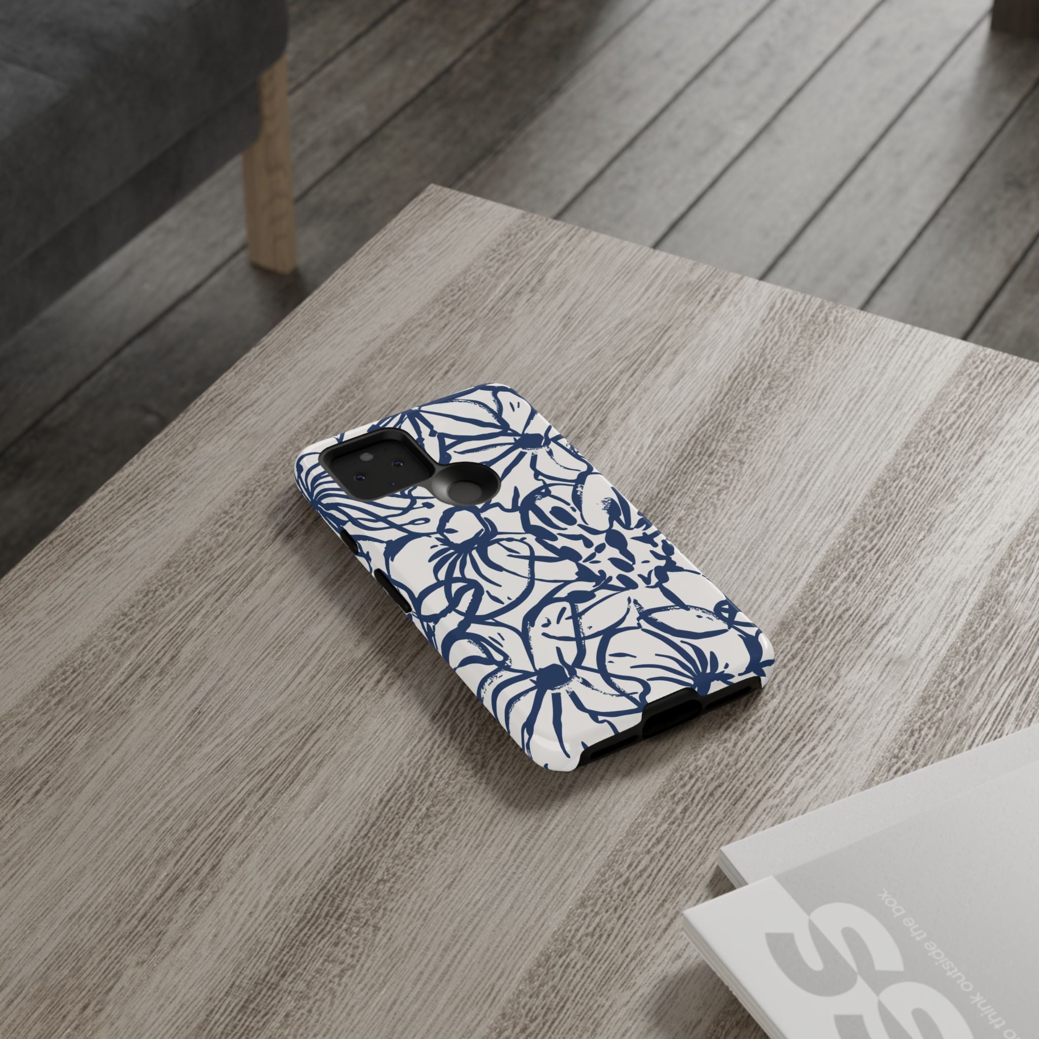 Navy Floral Phone Case