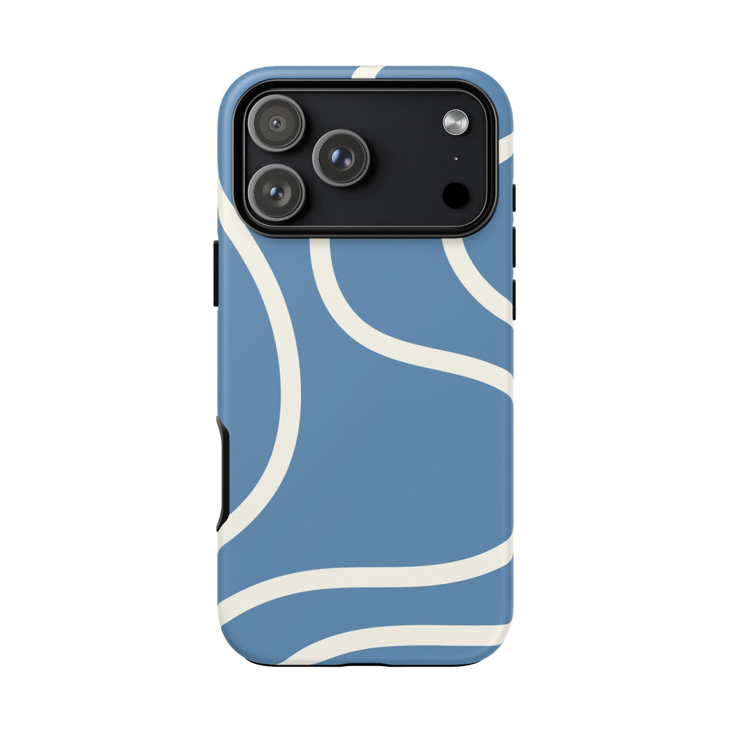 Blue Wavy Abstract Phone Case