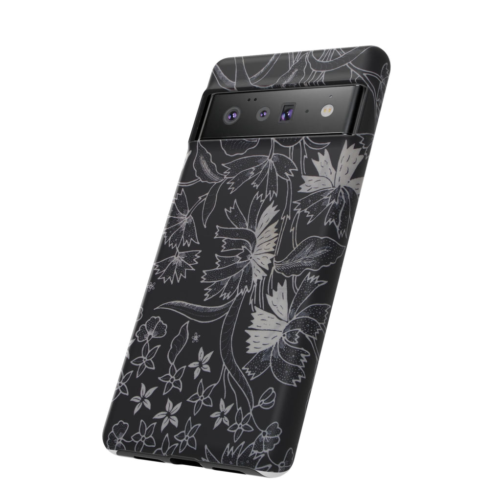 Floral Black Botanical Phone Cover