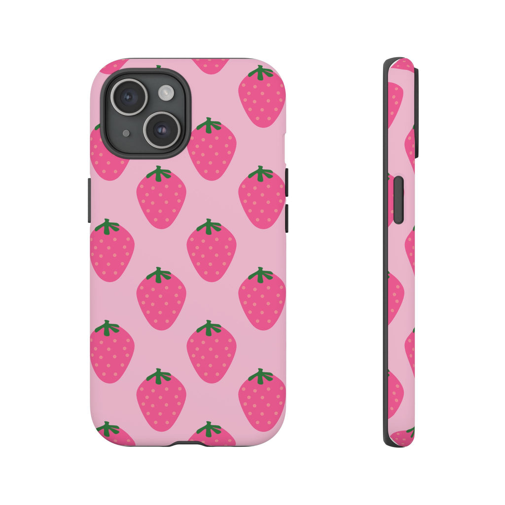 Pink Strawberry Phone Case