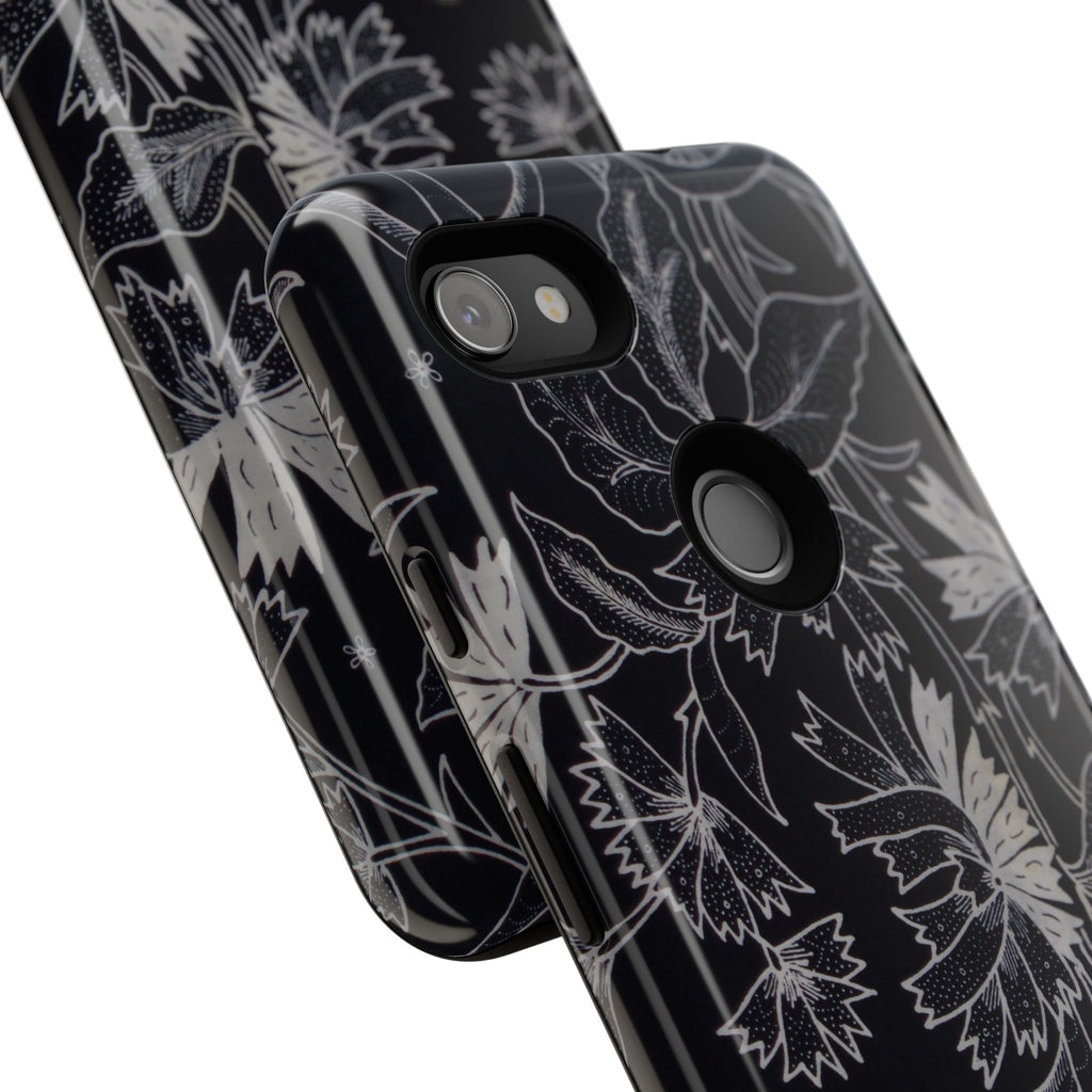 Floral Black Botanical Phone Cover