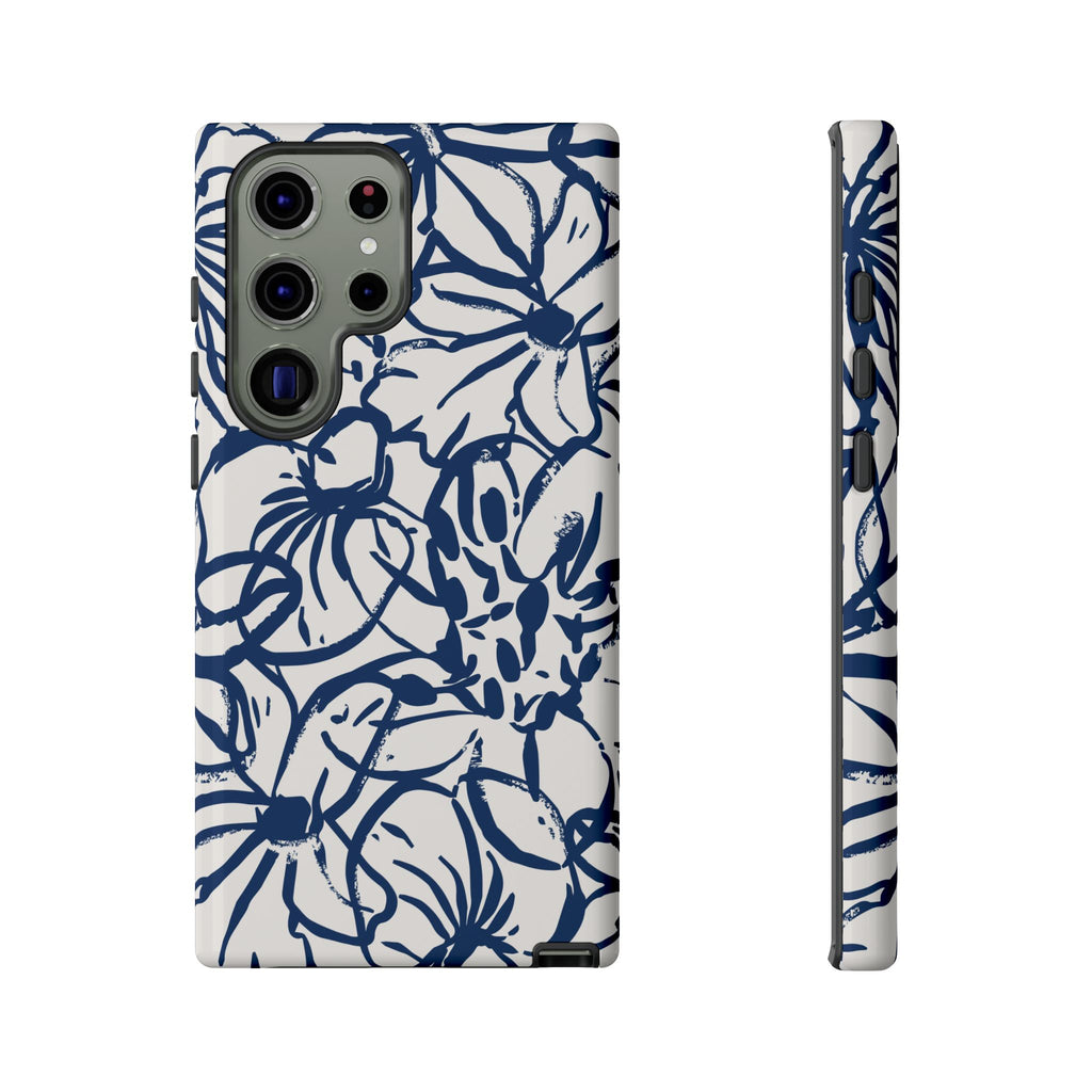 Navy Floral Phone Case