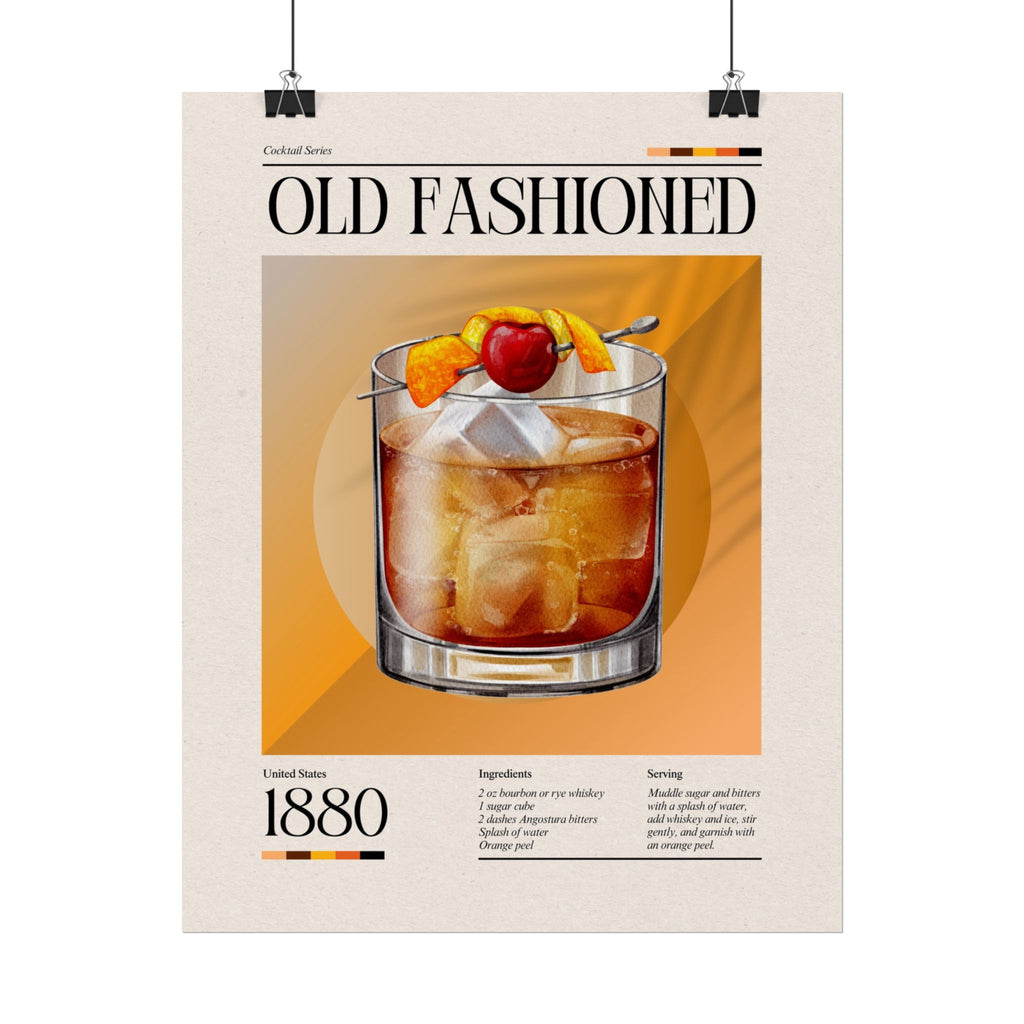 Old Fashioned Cocktail Poster