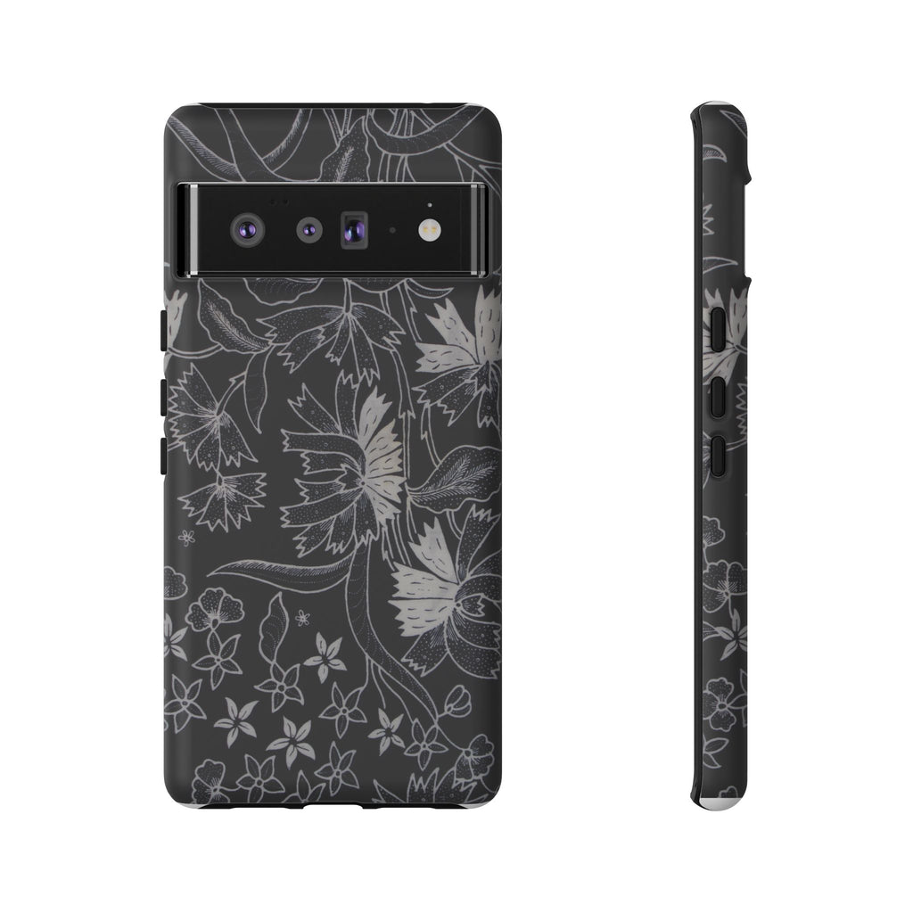 Floral Black Botanical Phone Cover