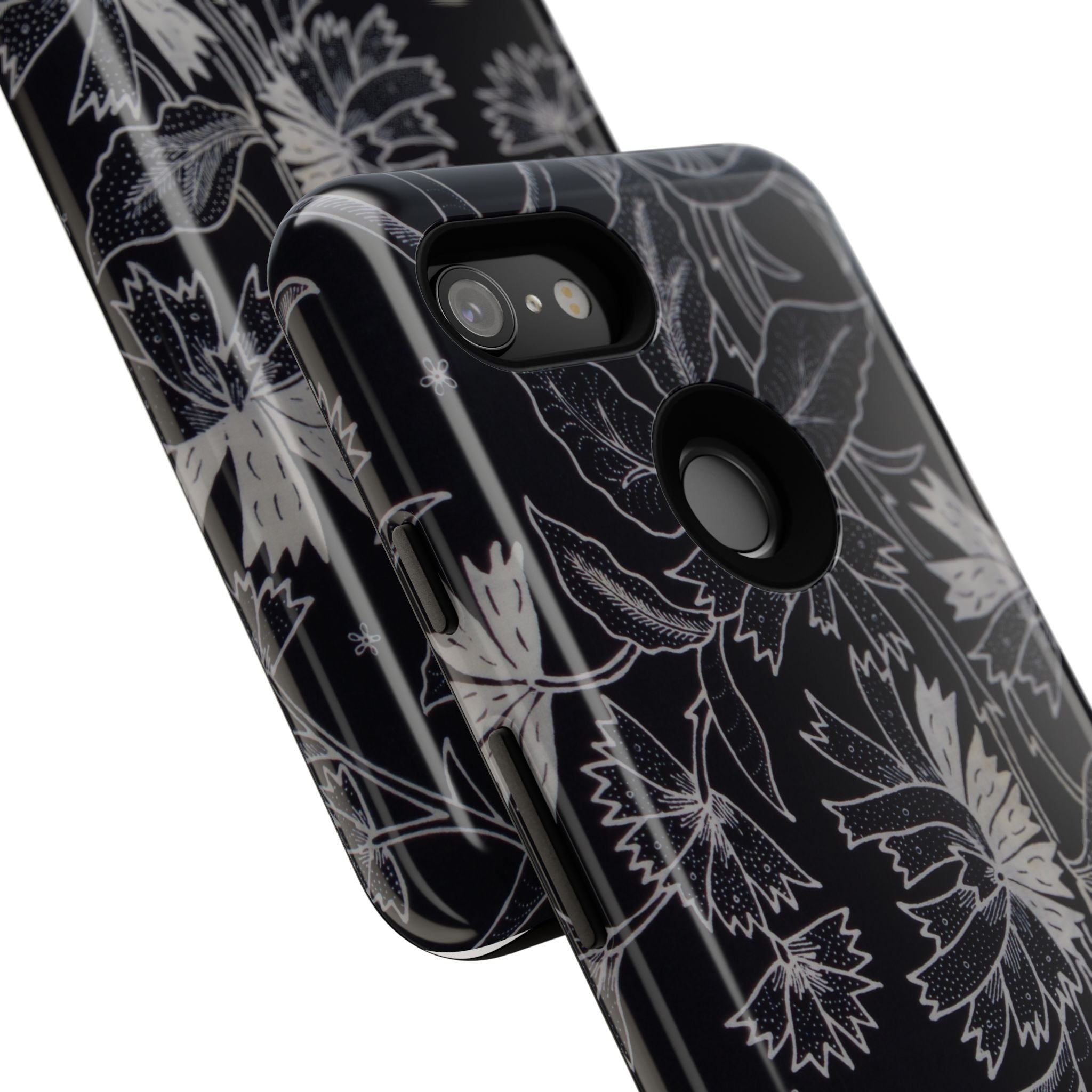 Floral Black Botanical Phone Cover