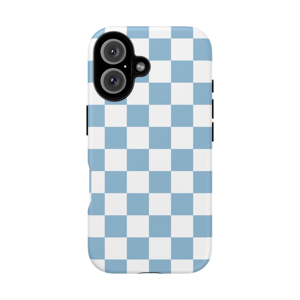 Blue Checkerboard Tough Phone Case