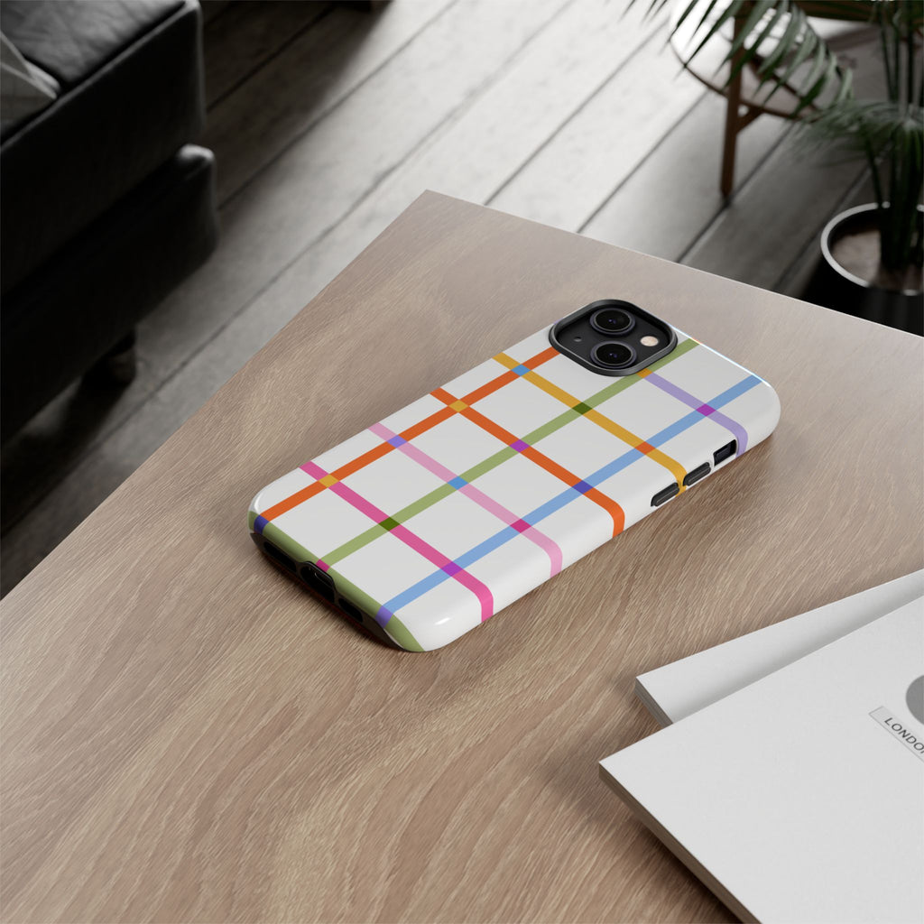 Colorful Plaid Tough Phone Case