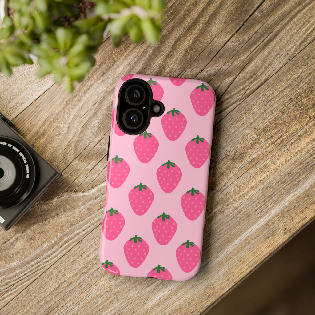 Pink Strawberry Phone Case
