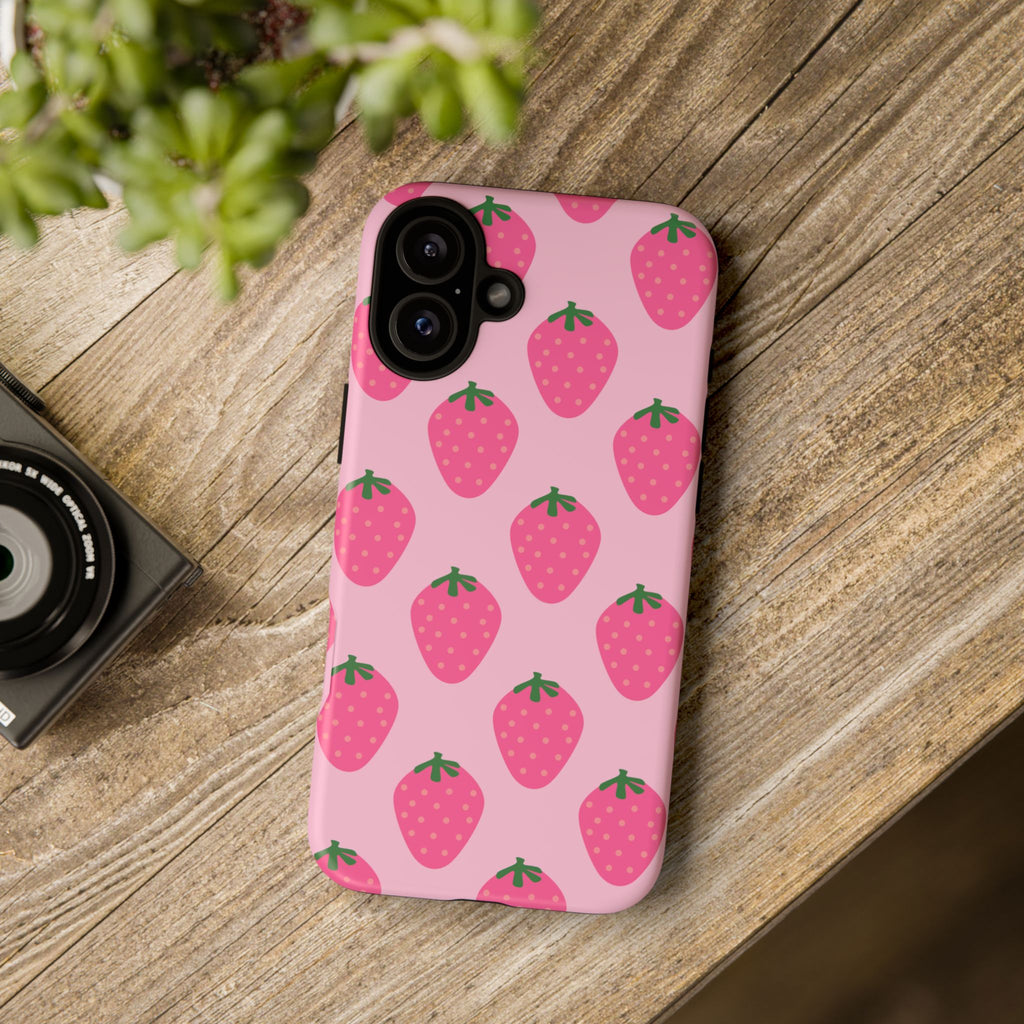 Pink Strawberry Phone Case