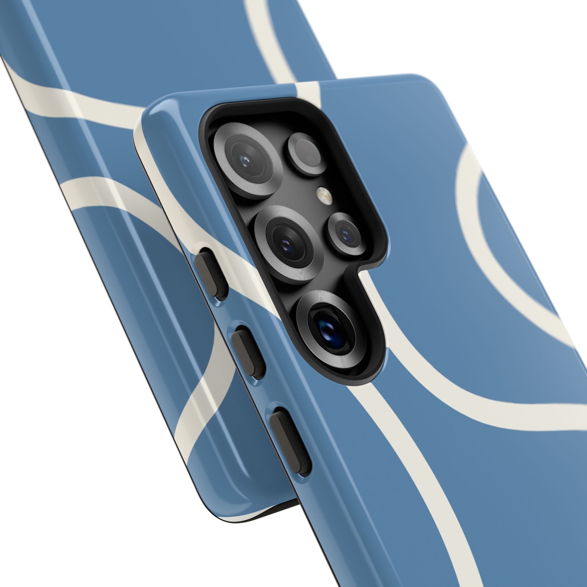 Blue Wavy Abstract Phone Case
