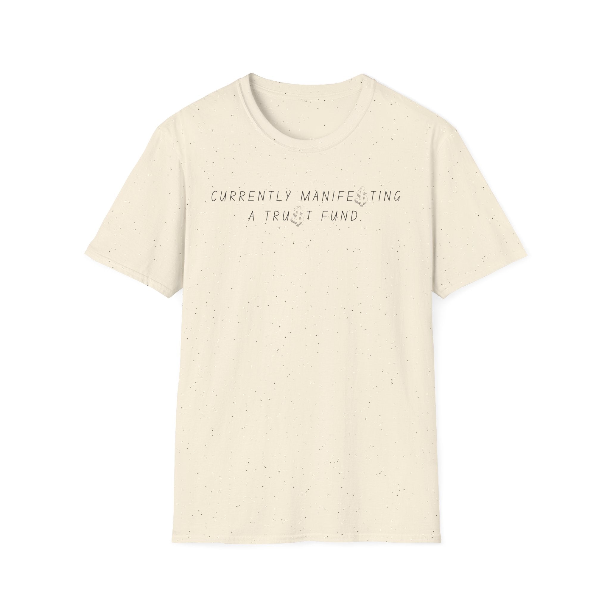 "Currently Manifesting a Trust Fund" Minimalist Graphic Tee