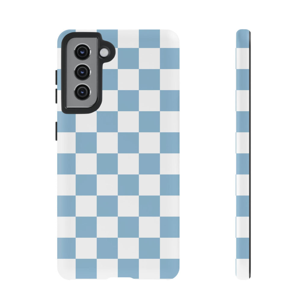 Blue Checkerboard Tough Phone Case