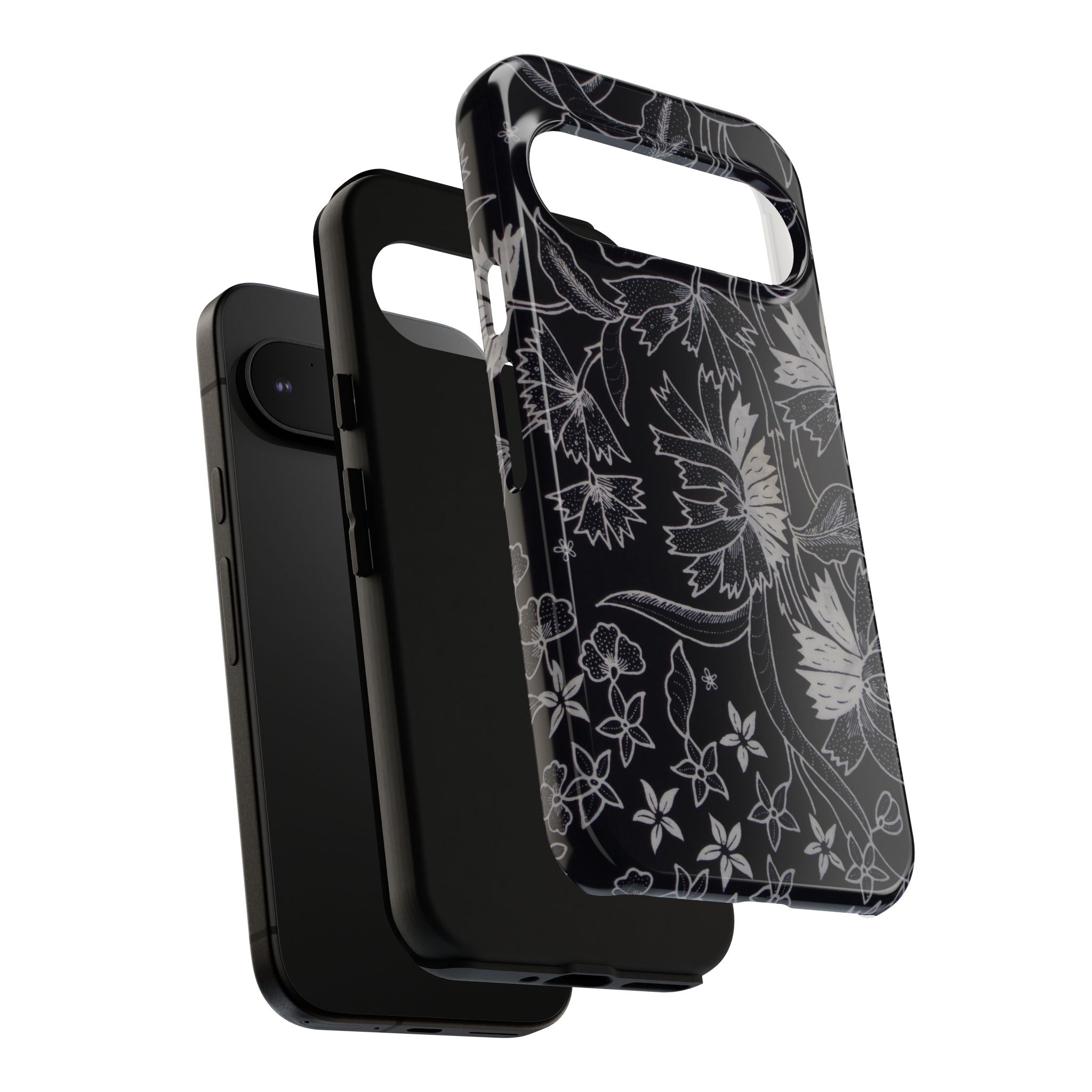 Floral Black Botanical Phone Cover