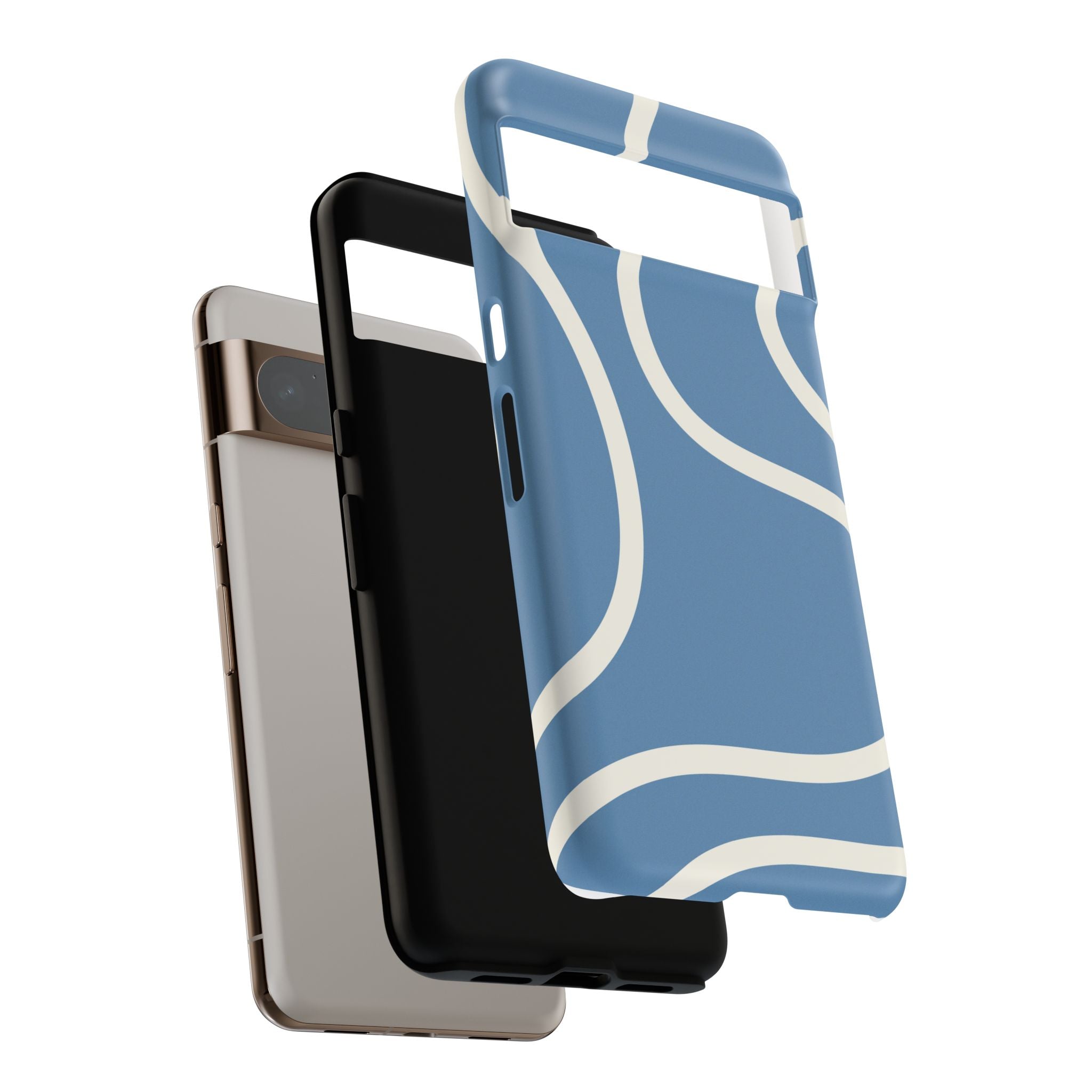 Blue Wavy Abstract Phone Case