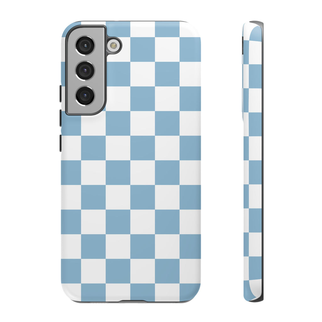 Blue Checkerboard Tough Phone Case