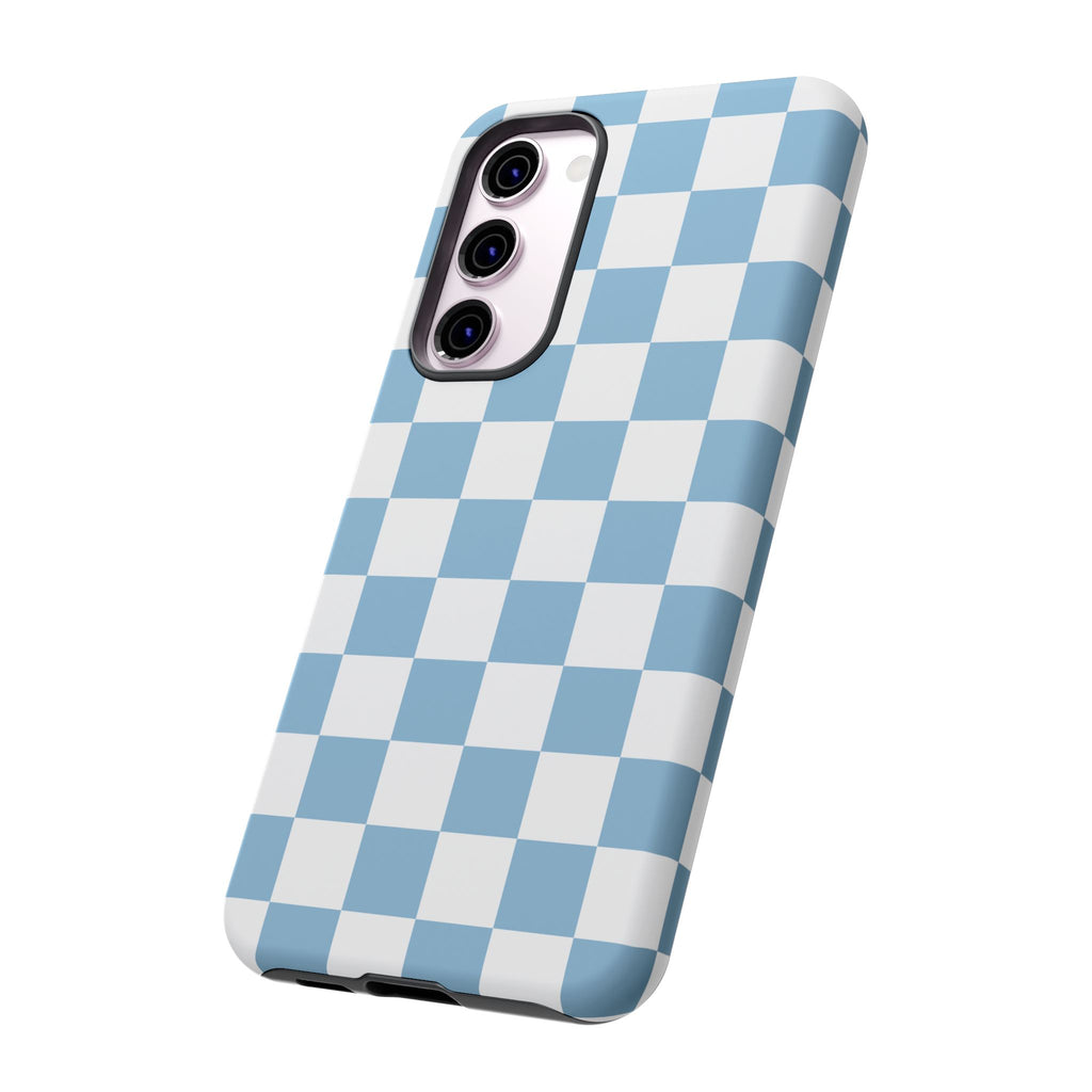 Blue Checkerboard Tough Phone Case