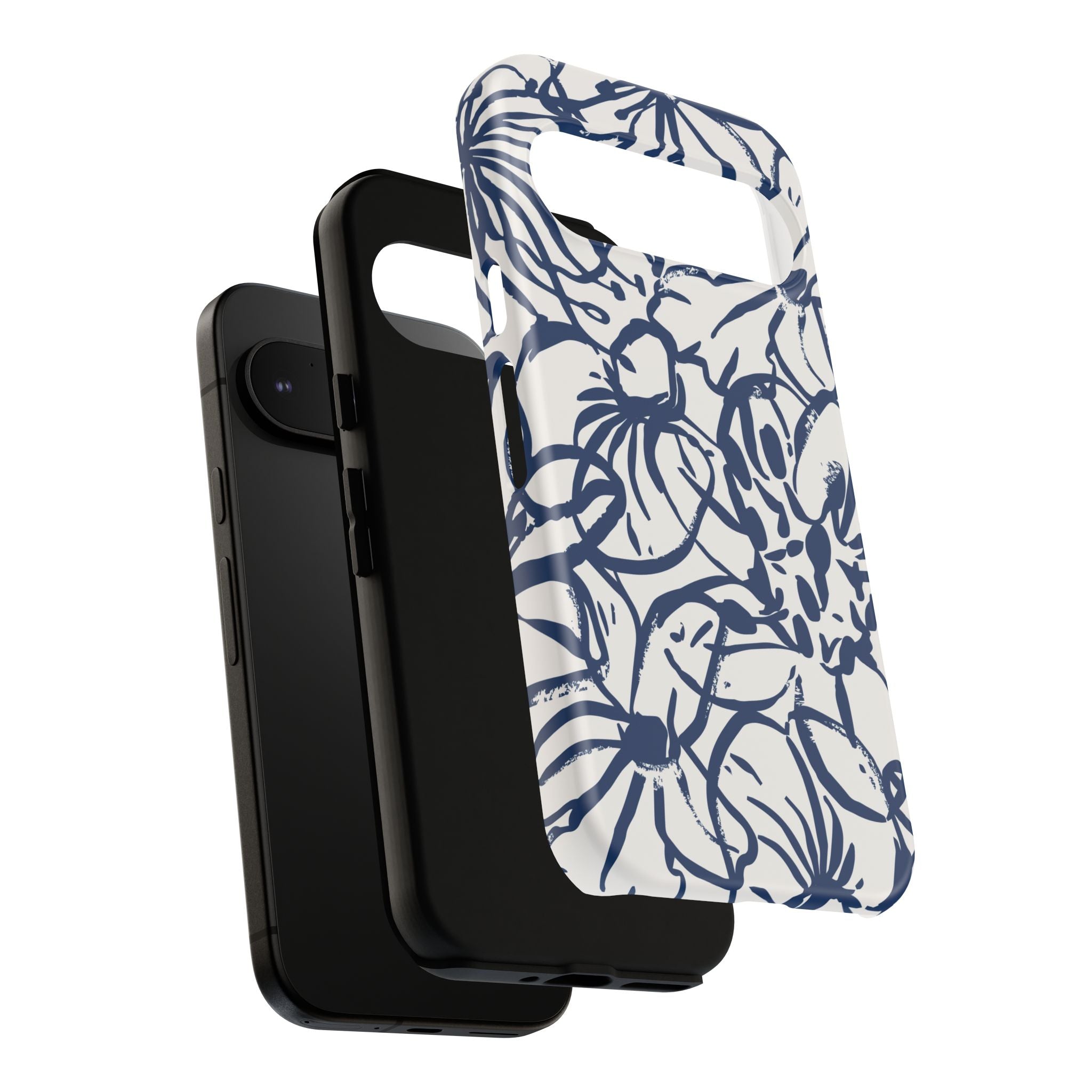 Navy Floral Phone Case