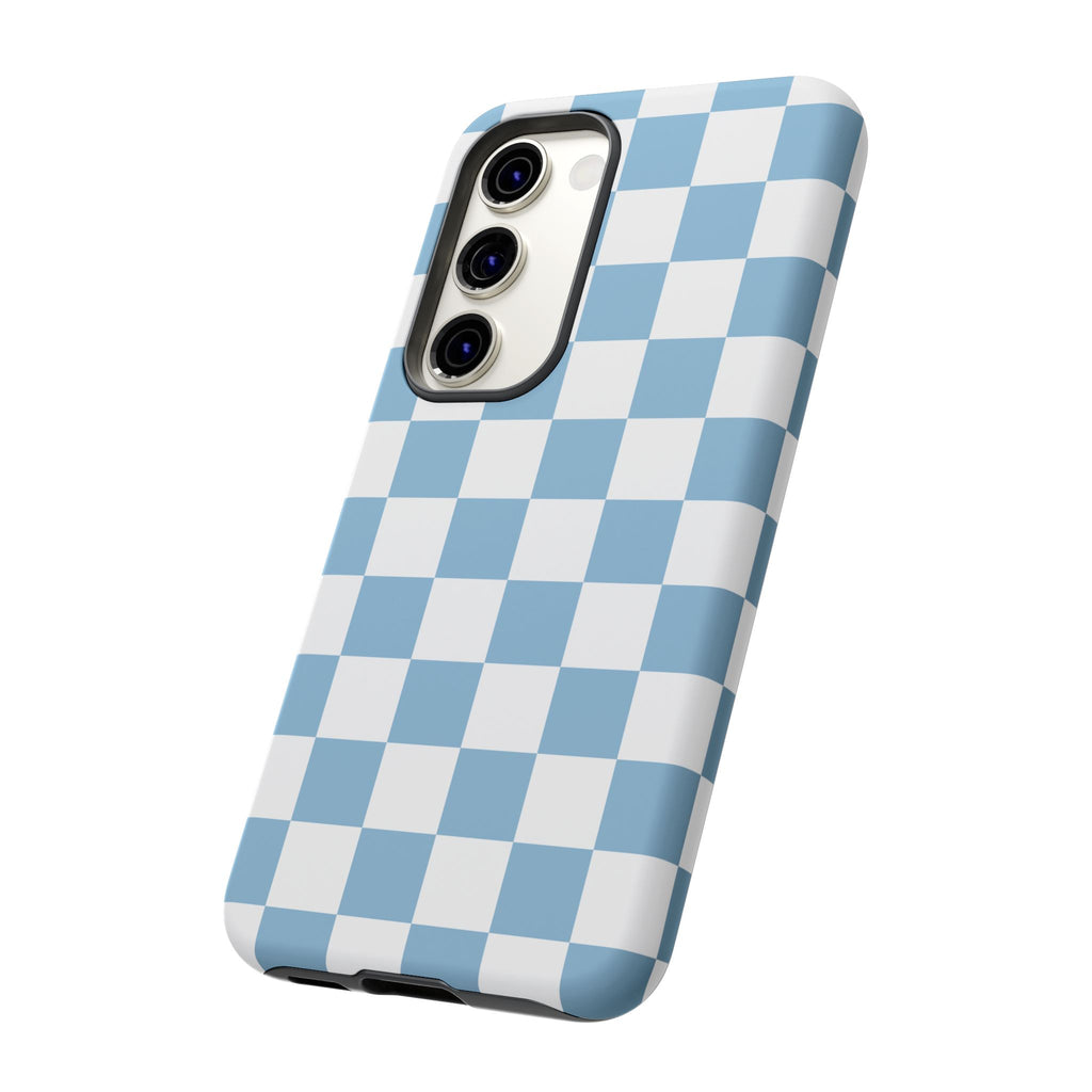 Blue Checkerboard Tough Phone Case