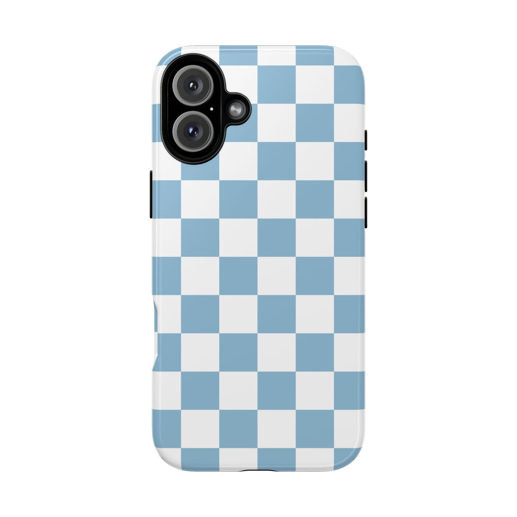 Blue Checkerboard Tough Phone Case