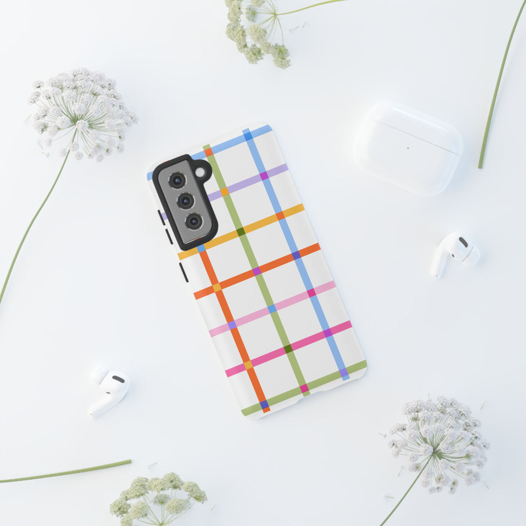 Colorful Plaid Tough Phone Case