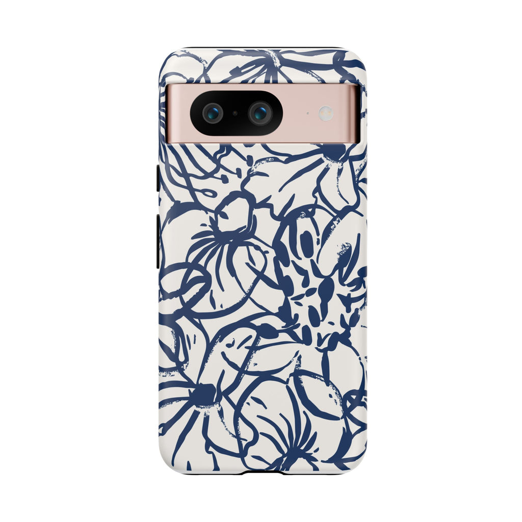 Navy Floral Phone Case