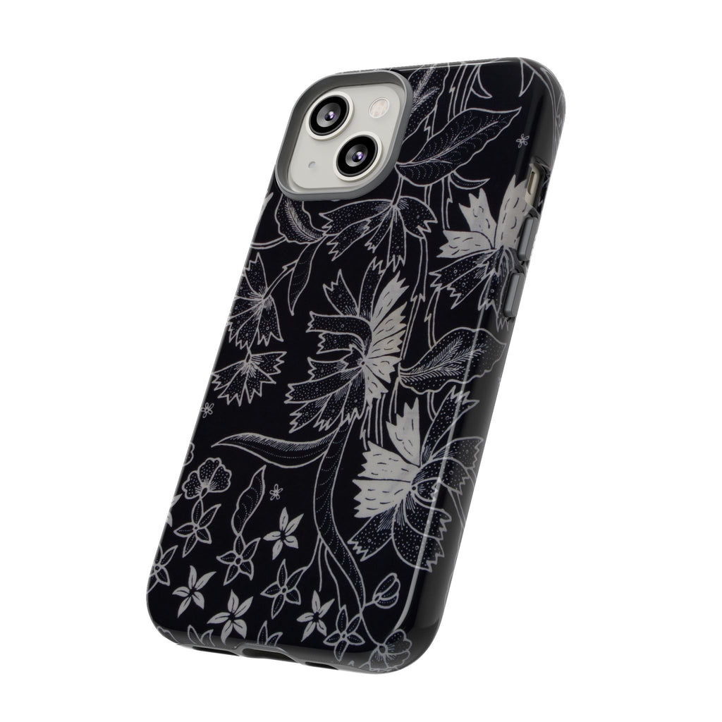 Floral Black Botanical Phone Cover
