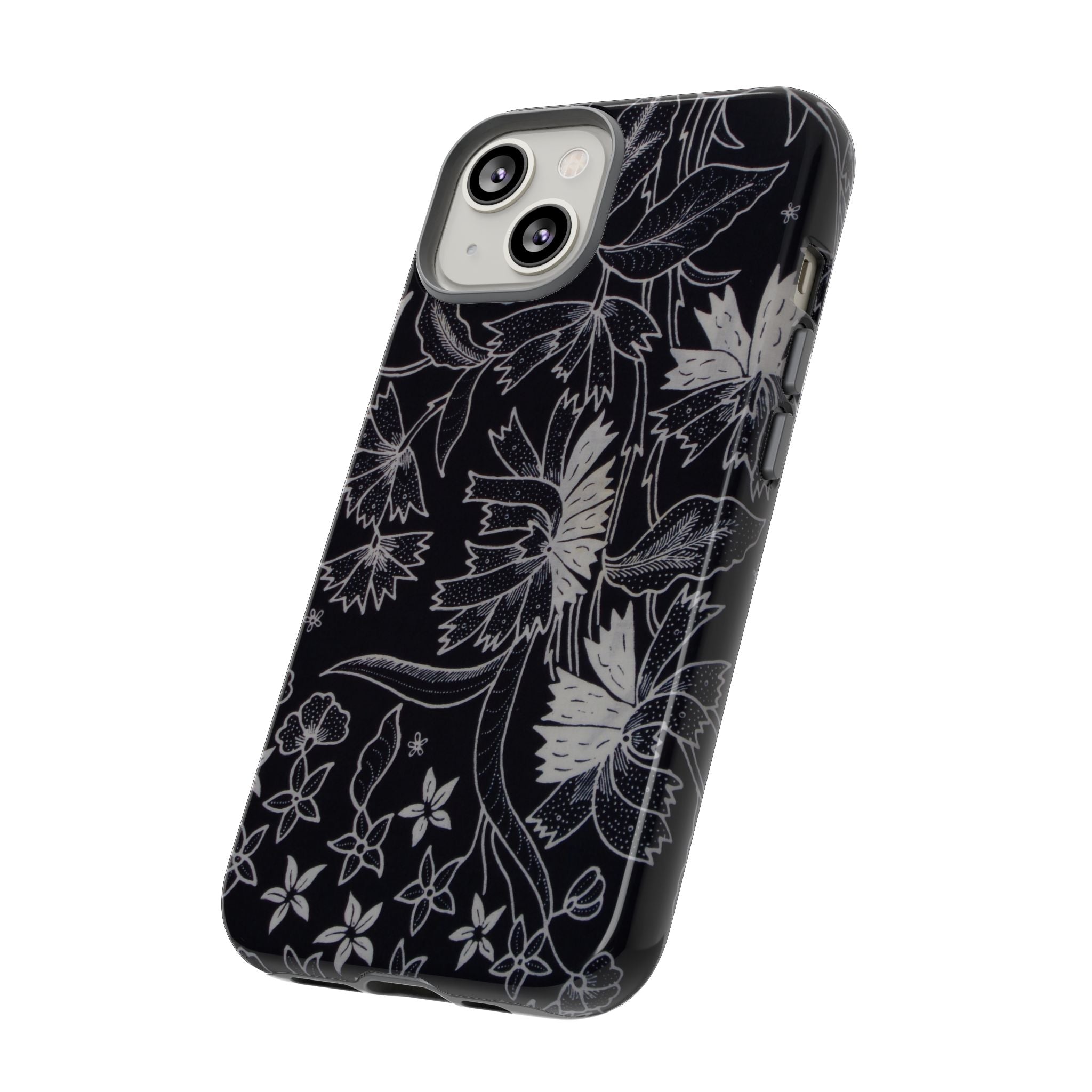 Floral Black Botanical Phone Cover
