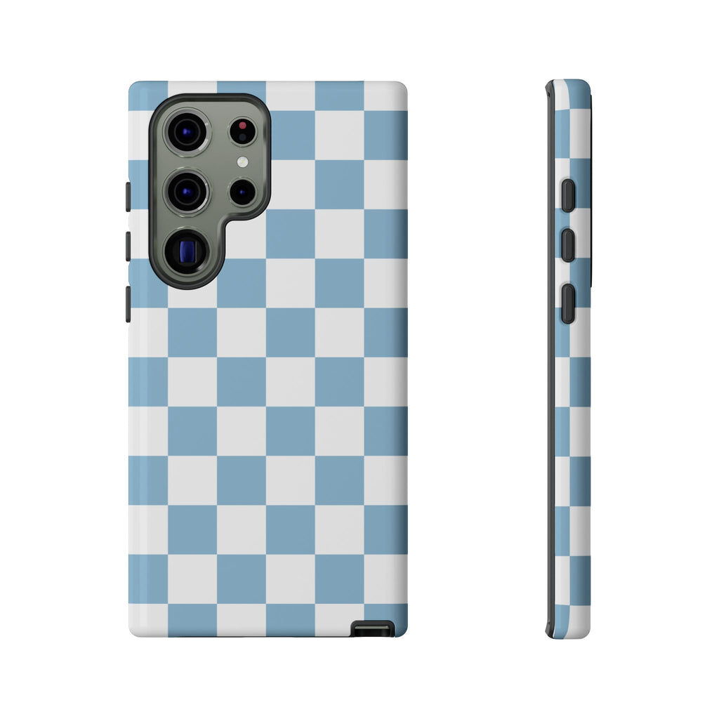 Blue Checkerboard Tough Phone Case