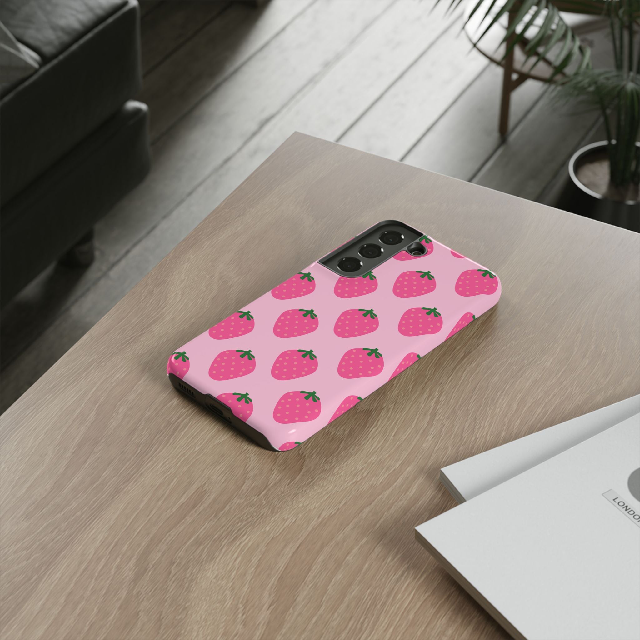 Pink Strawberry Phone Case