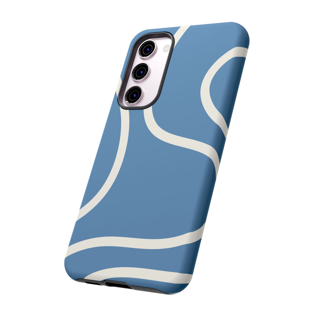 Blue Wavy Abstract Phone Case