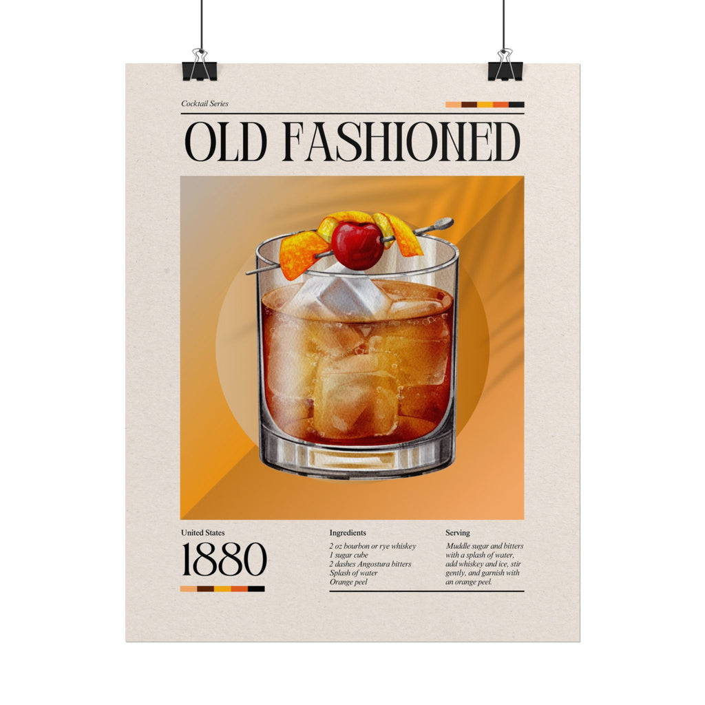 Old Fashioned Cocktail Poster