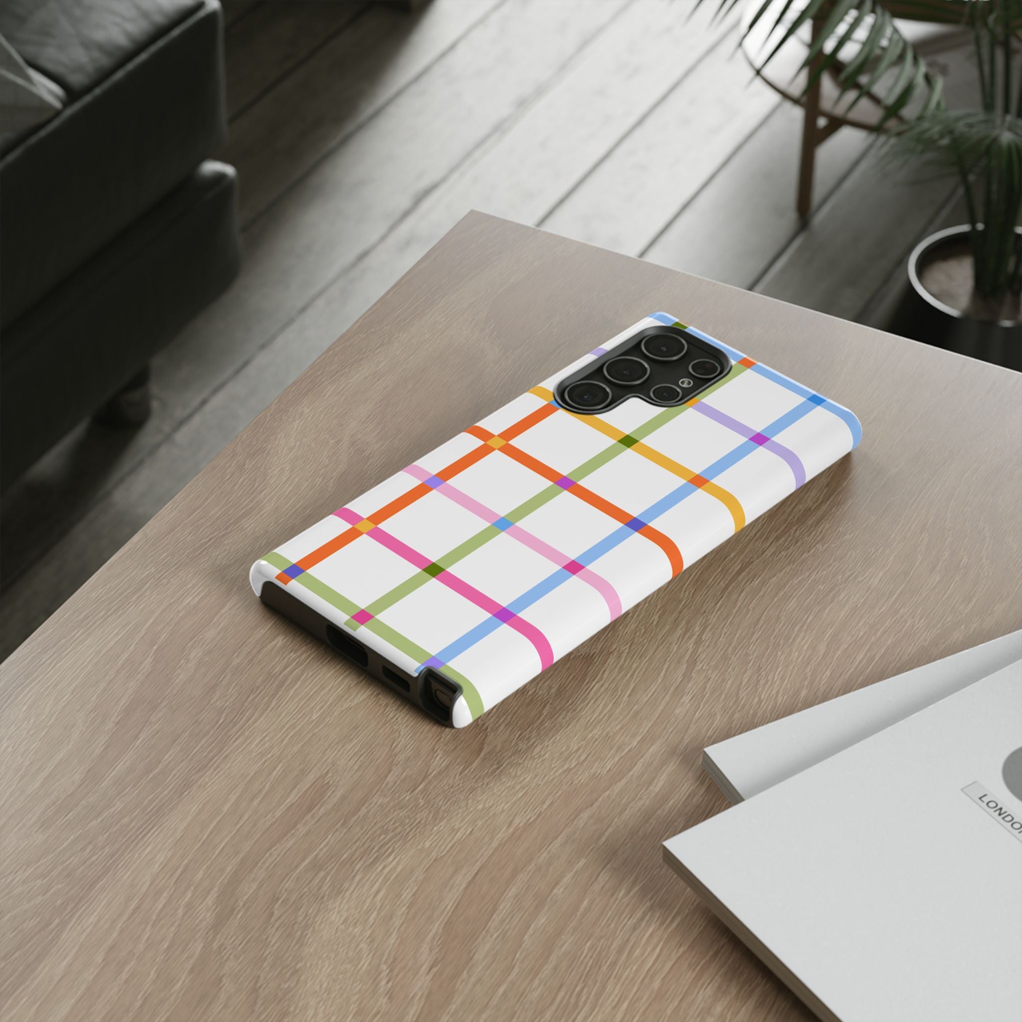 Colorful Plaid Tough Phone Case
