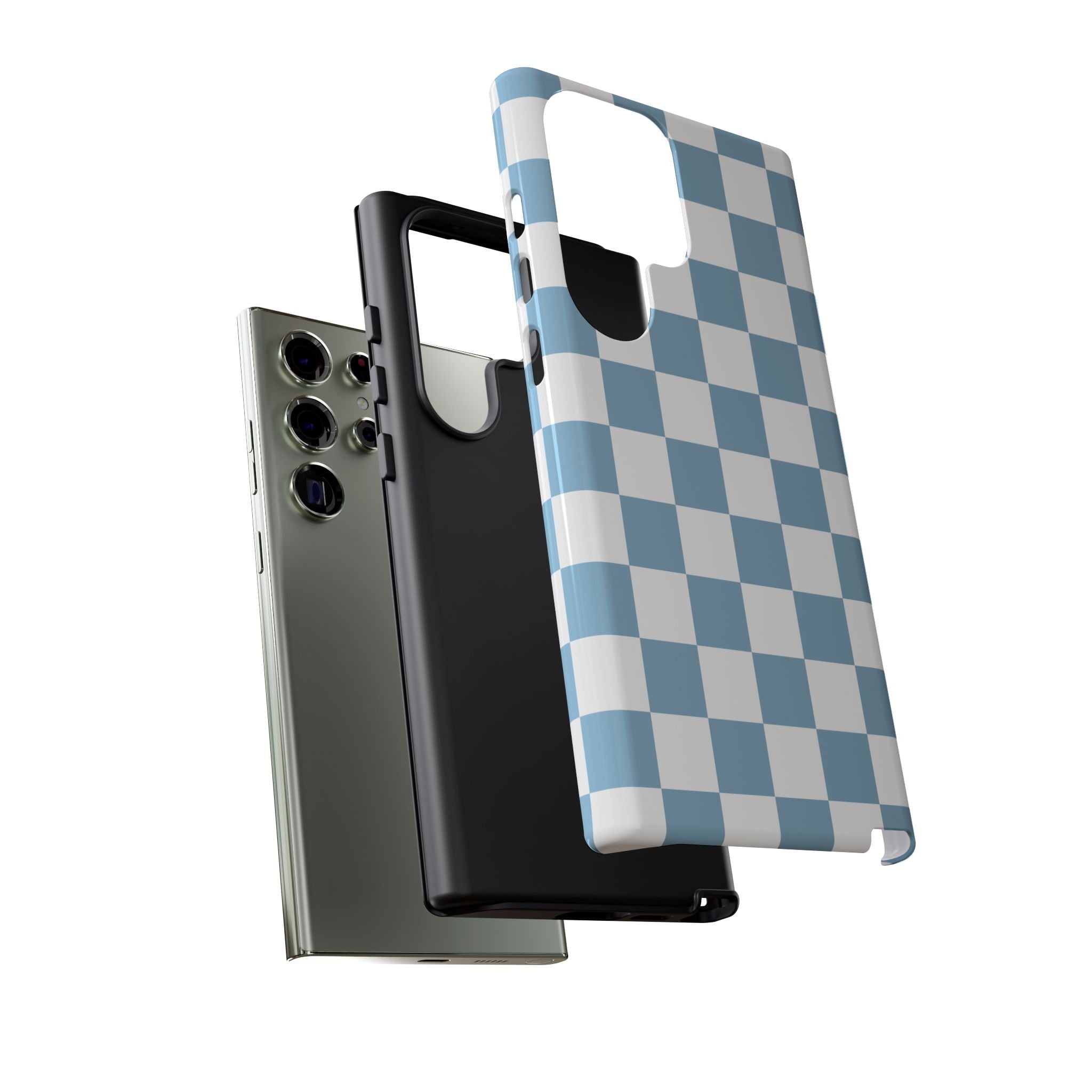 Blue Checkerboard Tough Phone Case