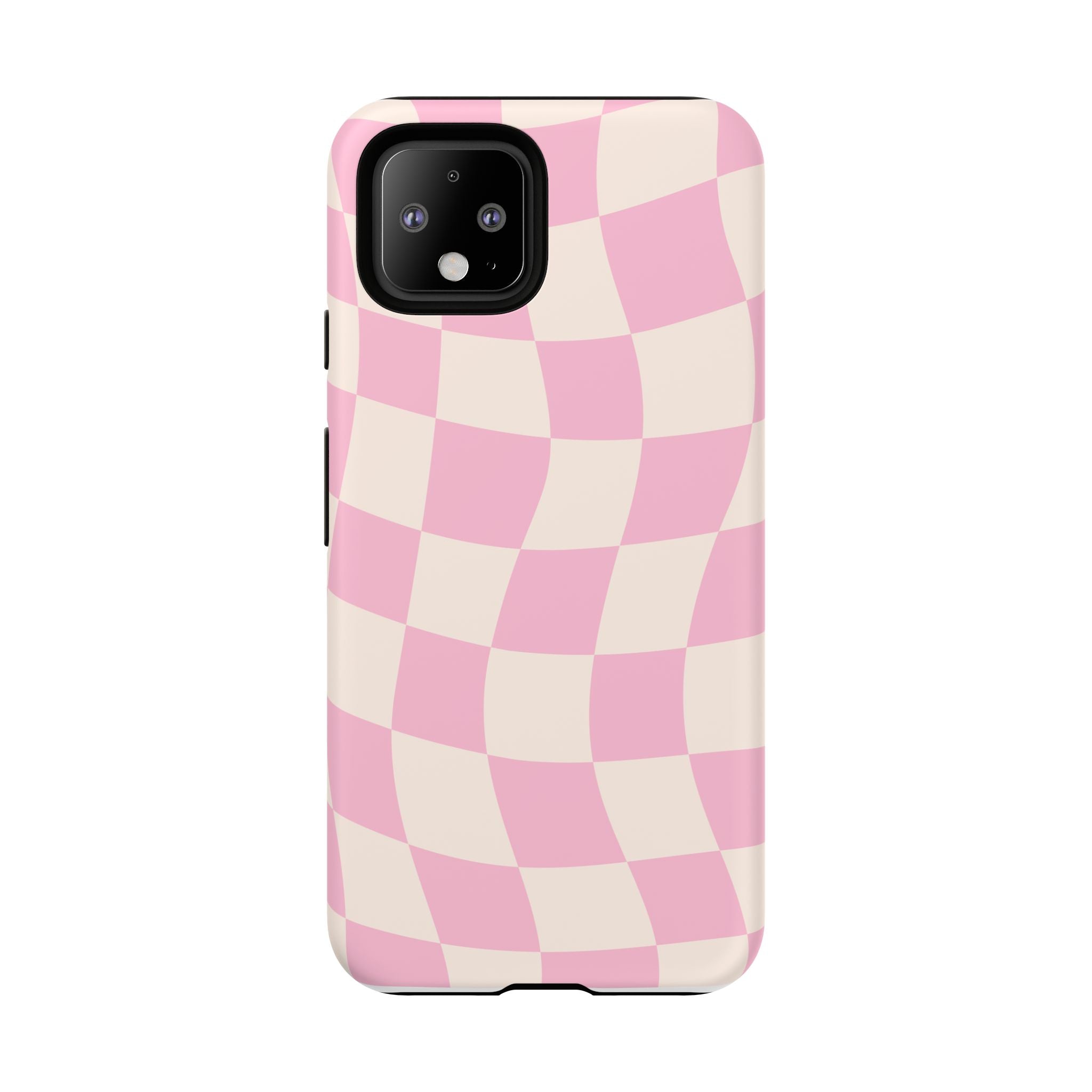 Pink Wavy Checker Tough Phone Case
