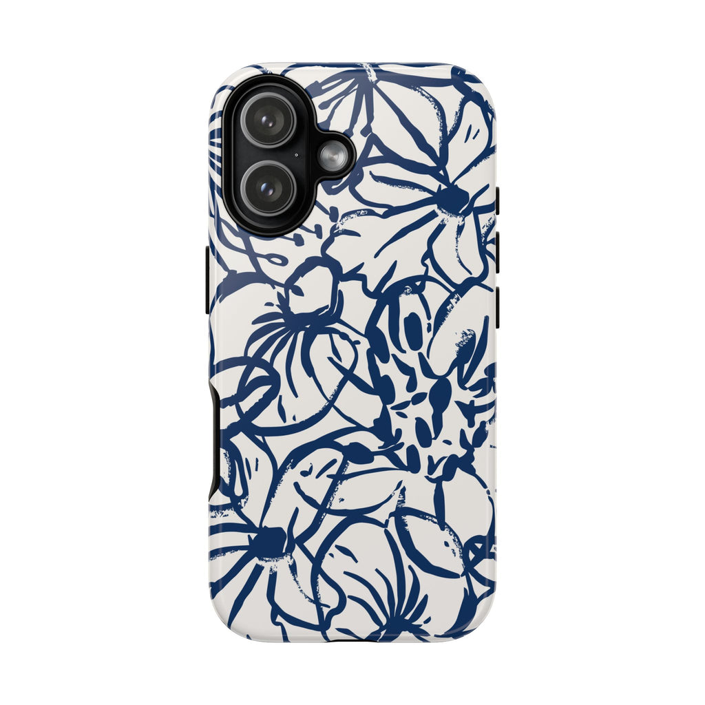 Navy Floral Phone Case