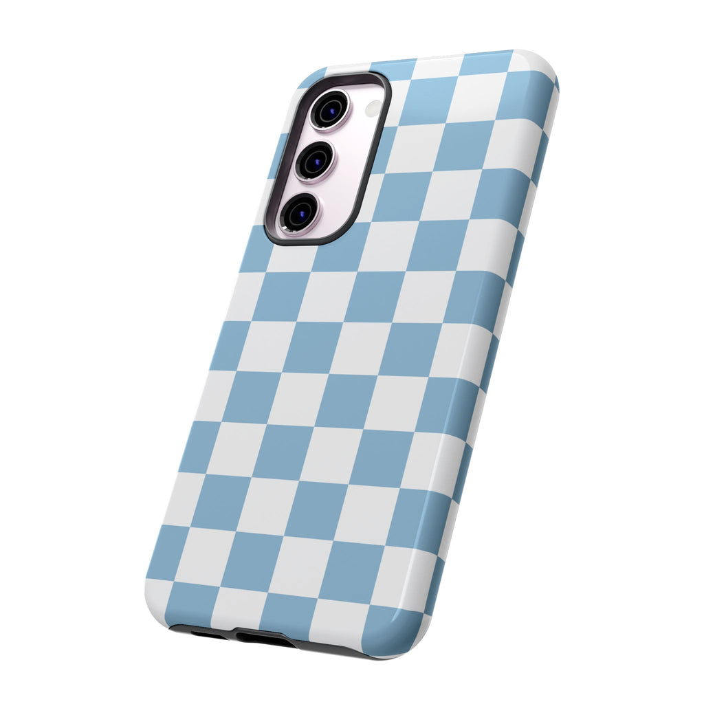 Blue Checkerboard Tough Phone Case