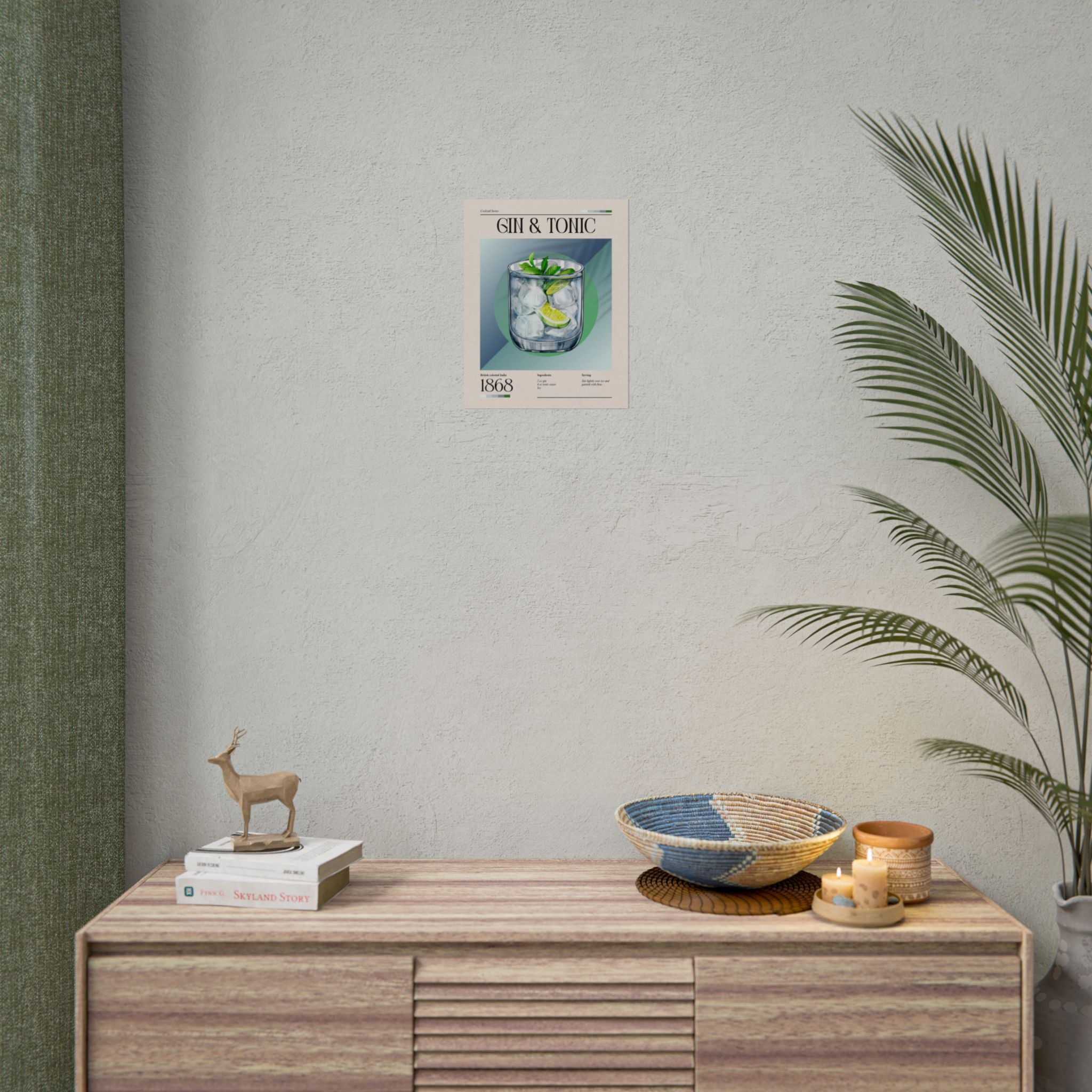 Gin & Tonic Cocktail Poster