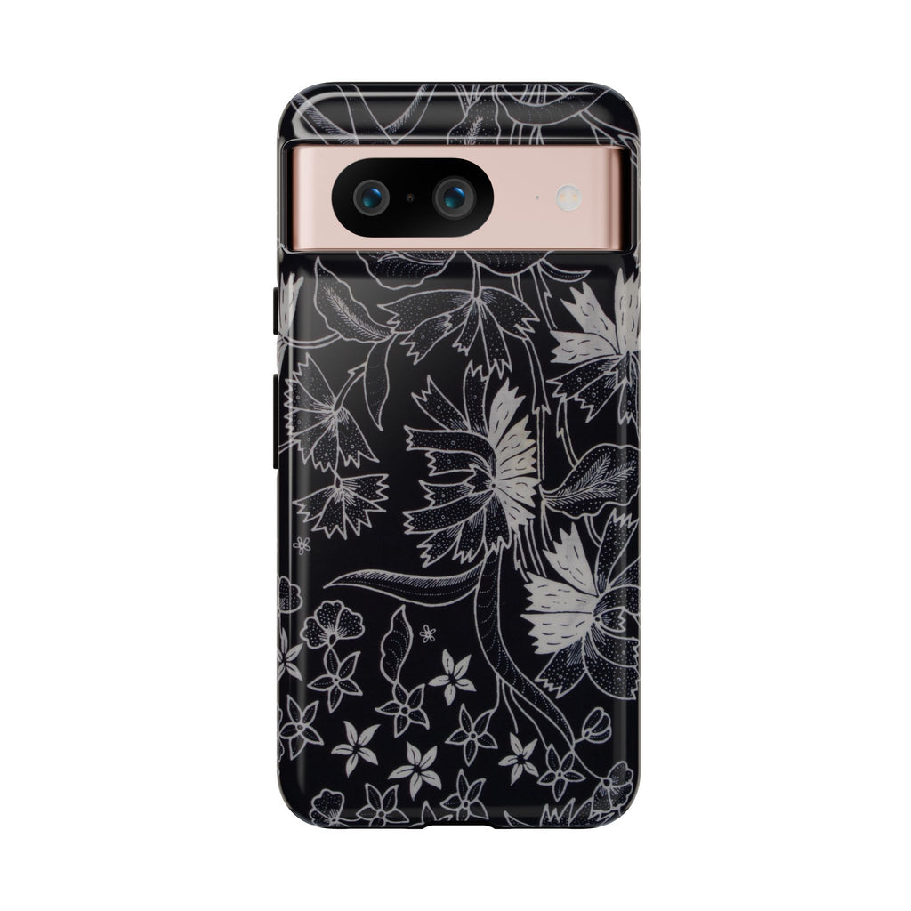 Floral Black Botanical Phone Cover