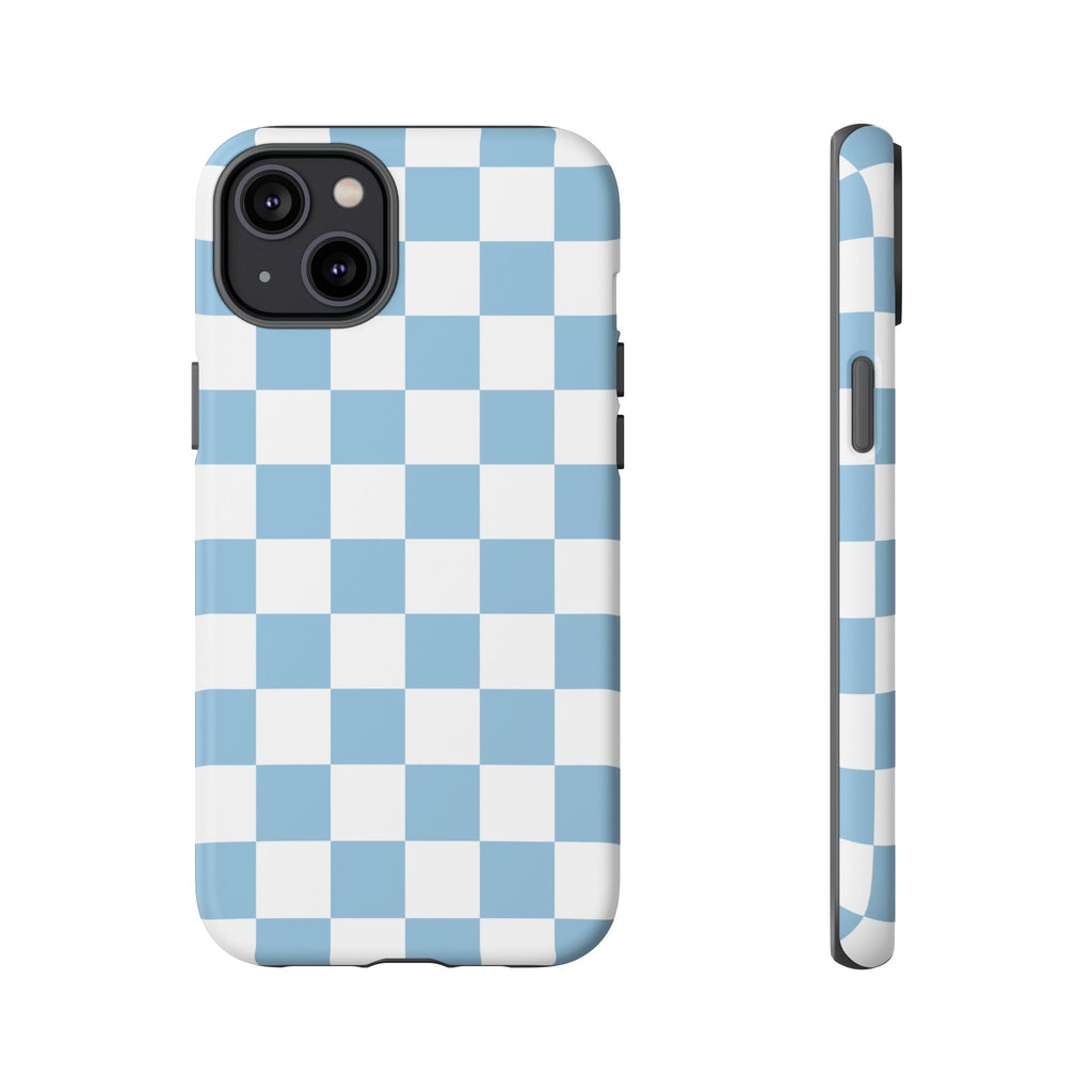 Blue Checkerboard Tough Phone Case